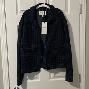 River Island Worker Jacket in Navy